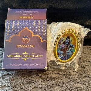 Spirituality Candle Holder with Shiva Design - Gold